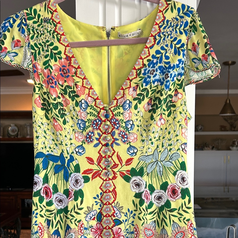 Alice + Olivia Hadley Yellow Dress